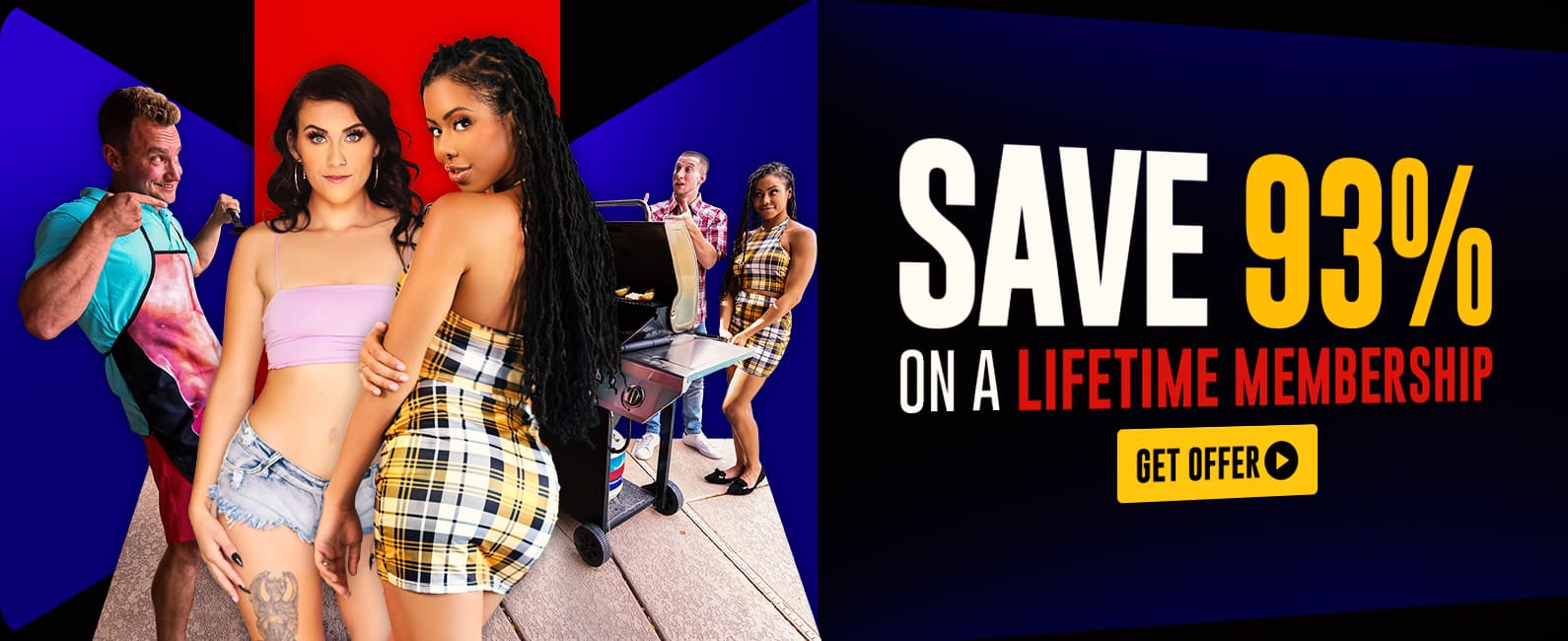 This is an advertisement banner for Brazzers