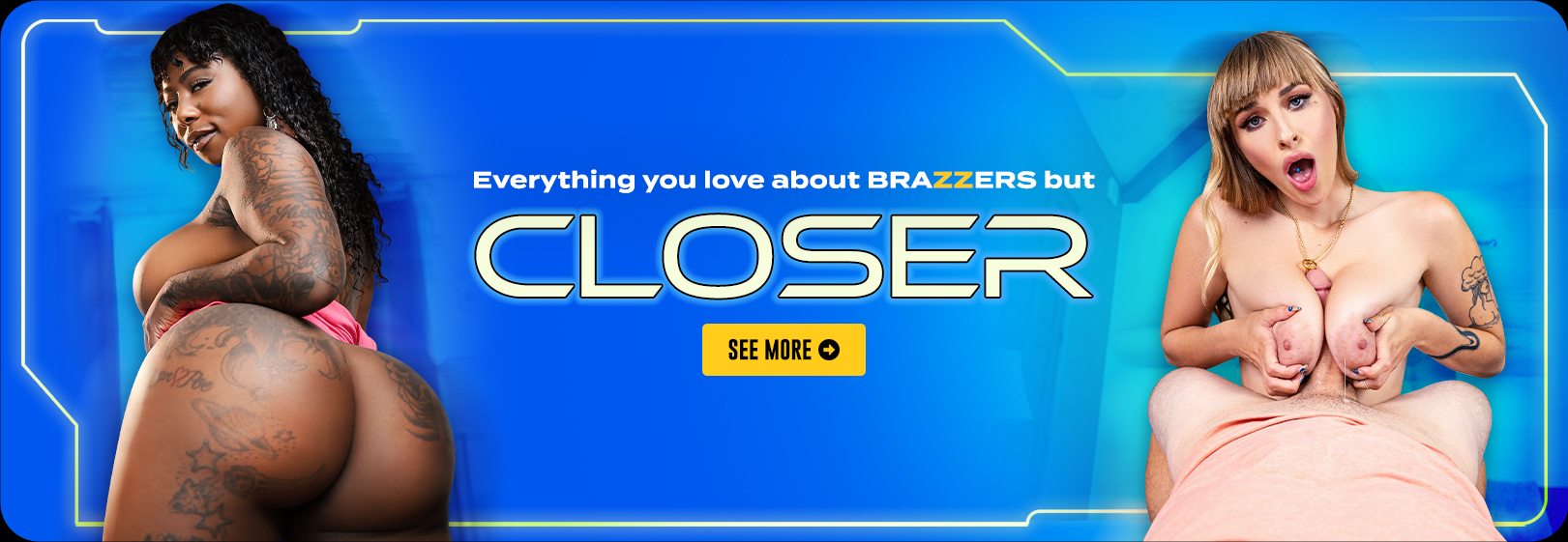 This is an advertisement banner for Brazzers VR